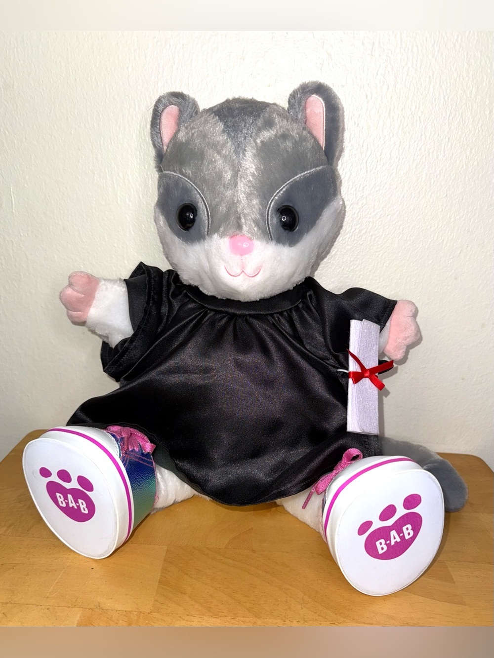 Build-A-Bear Workshop Sugar Glider in graduation gown and BAB shoes, SO CUTE!